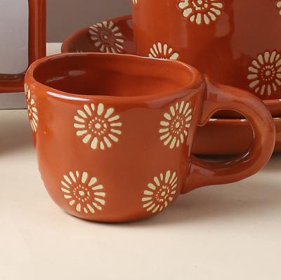 China Sustainable Hot Sale Drinkware Hotel Used Custom Porcelain Coffee Mug With Handle for sale