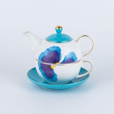 China Viable Latest Design Afternoon Tea Time Used Creative Tea Set For One / Luxury Ceramic Teapot And Cup Set for sale