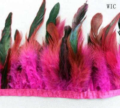 China High quality dyed clothes color feathers schlapen feather trim for sale