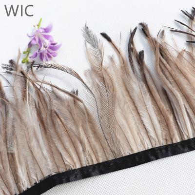 China Wholesale DIY Factory Price Emu Feather Trim Fringe Ostrich Feather Tassel for sale