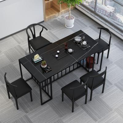 China Zhongzun modern slate tea table and chair combination tea set tea set balcony home living room table for sale