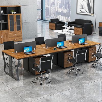 China Zhongzun Modern Workplace Office Furniture Staff Computer Simple Desk And Chair Combination for sale