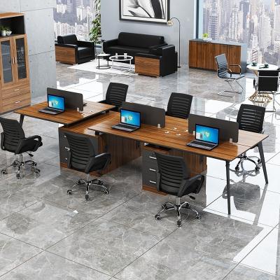 China Simple Zhongzun office computer table financial table modern staff table and chair combination screen for sale