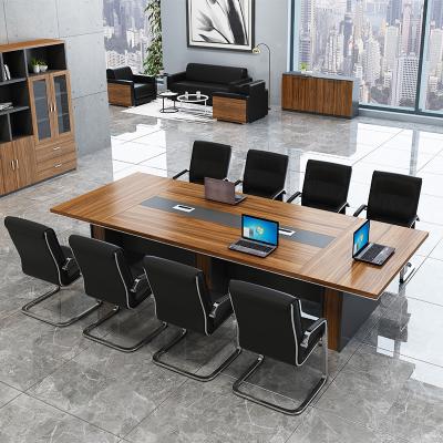 China Simple Modern Rectangular Zhongzun Conference Room Table And Chair Combination Modern Conference Table Long Table for sale