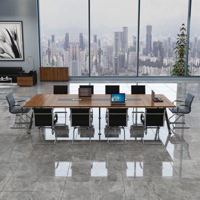 China Zhongzun modern simple modern conference table office table and chair combination reception negotiation table for sale