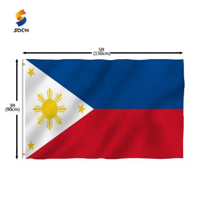 China Custom Wholesale Health Care Institutes Double Side Or One Side Filipino Flags Design for sale