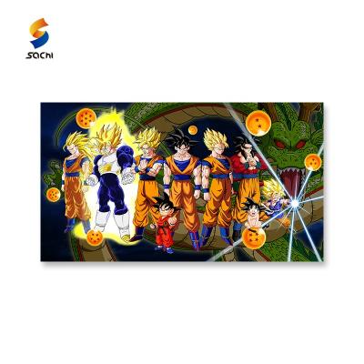 China Custom Mall Advertising Promotion Poster Printing Movie Cardboard 3D Poster Japan Anime Poster for sale