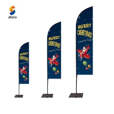 China Outdoor Advertising Knife Shape Customs Flag Portable High Quality Double Side Banners for sale