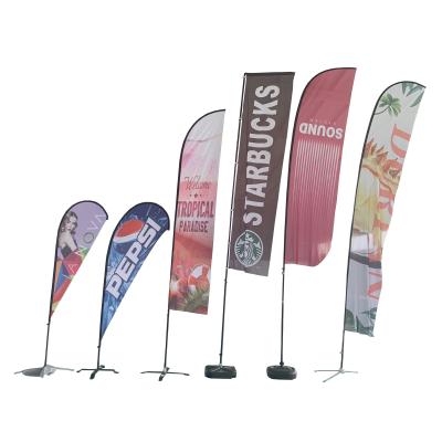 China 100% Polyester Outdoor Hanging Wind Beach Flag Custom White With Digital Printing Flag Fabric for sale