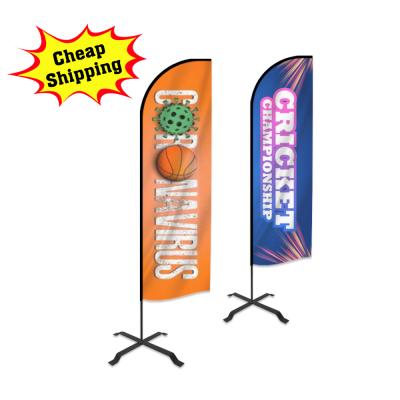 China High Quality Outdoor Advertising Display Teardrop Flag 15ft Branded Feather Flags Double Sided For Beach Flag Custom Top for sale