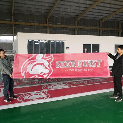 China Outdoor Waterproof Fabric Mesh Banner , Windproof Mesh Banner Printing for sale