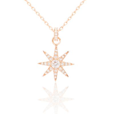 China 2021 Navigation Jewelry Lead Free Nickel Free 925 Opal Starburst Charm Necklace Silver 925 Opal Starburs Necklace Silver For Women for sale