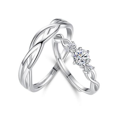 China Religious Jewelry Fashion Sailing Gift Couples Ring Valentine's Day Ring Zircon Open Couples Ring for sale