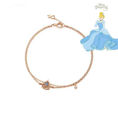 China Lead Free Nickel Free Shipping Gold Plated Princess Princess Bangle Bracelet 18K Crystal Gemstone BraceletDisney Jewelry for sale