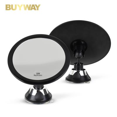 China 10X Lighted Magnification Ps+ Durable Glass Single Sided Sticker Wall Mount Mirror for sale