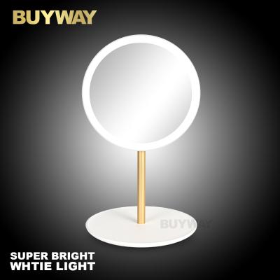 China Buyway Portable LED Lighted Mirror Factory Moving Travel Portable Storage Lighted DIY Desktop Makeup Mirror for sale