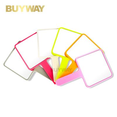 China Good Price Personalized Customized Logo Portable Makeup Custom Hand Held Mirror For Girl Make Up for sale