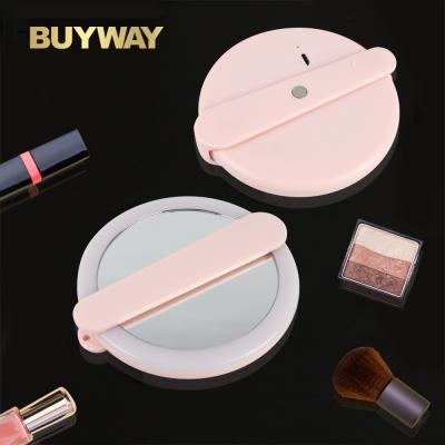 China Best Selling Lighted Led Mini Vanity Pocket Handheld Mirrors Handheld Rotating Lighted for sale