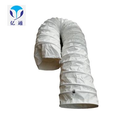 China 24 Inch 600mm High Quality White Flexible PVC Ventilation Air Duct for sale