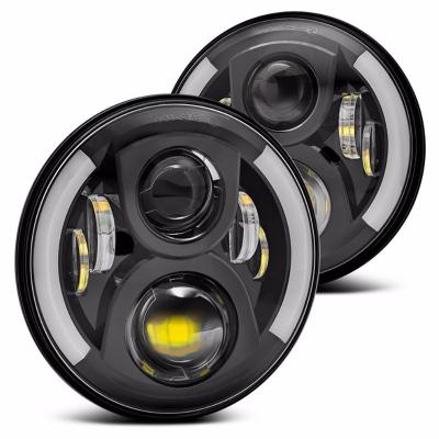 China Wholesale Factory Cowboy Accessories Aluminum Die-Cast Housing 7 Inch Hi/Low Beam Super Bright Led Headlight Motorcycle Led Headlight For Truck for sale