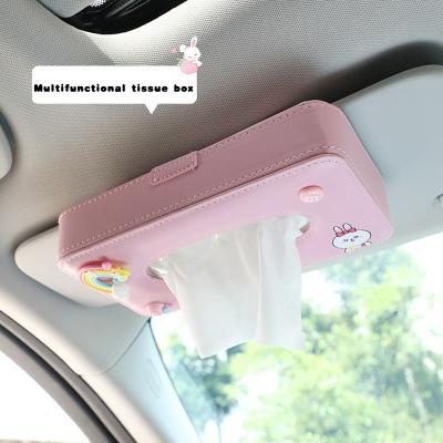 China Cute Pcs Car Tissue Box Towel Sets Car Sun Visor Tissue Box Holder Storage Auto Interior Decoration For BMW Car Accessories for sale