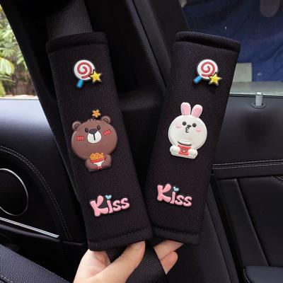 China Universal Cute Car Seat Shoulder Strap Pad Cover Car Seat Belt Protector Seat Belt Cover For Interior Adults Kids Car Accessories for sale