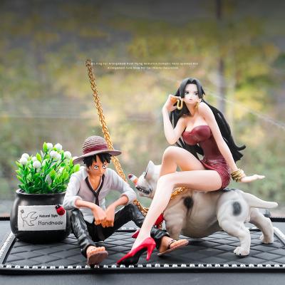 China Handmade Car Center Console Decoration Anime Character Luffy Resin Emperor Interior Supplies Decoration Female One-piece Model for sale