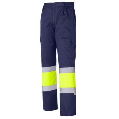 China Multi Pocket High Visibility Polycotton Trousers 200gsm Reflective Work Pants for sale