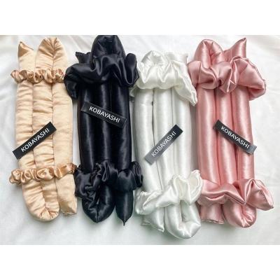 China No Heat Ribbon Silk Hair Rollers Curling Silk Heatless Hair Curler With Scrunchies JFB00011 for sale