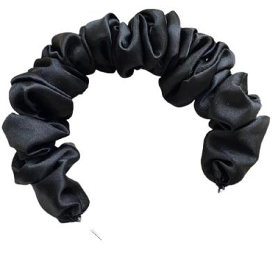 China European and American style 22 mm silk headbands 3.5 cm wide silk headband hair accessories for women for sale