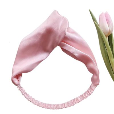 China Minimalist modern luxury 100% pure silk haircare satin silk hairband headband for women for sale