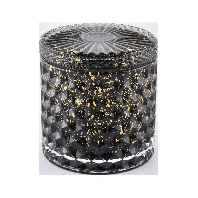 China Popular Home Decoration Woven Basket Glass Candle Jar With Lids Glass Holder for sale