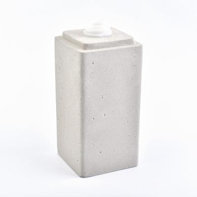 China Fancy glass bottles square concrete with plastics bottle for lotion for sale