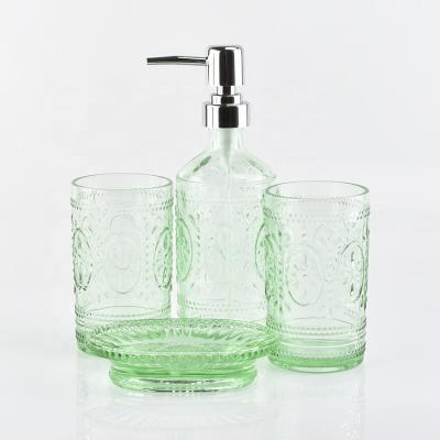 China Sustainable Glass Bathroom Accessories Bathroom Sets for sale