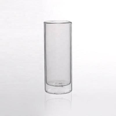 China Wholesale Modern Promotional Heat Resistant Double Wall Glass Coffee Mug for sale