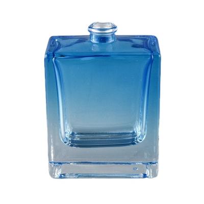 China Personal Care 55ml Blue Painted Perfume Bottles Perfume Glass Diffuser for sale