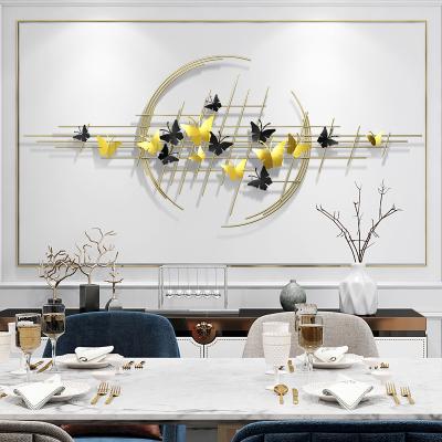 China Creative Simple Minimalist YunChuang Wrought Iron Butterfly Wall Decor Metal Wall Art Decor Hanging for sale