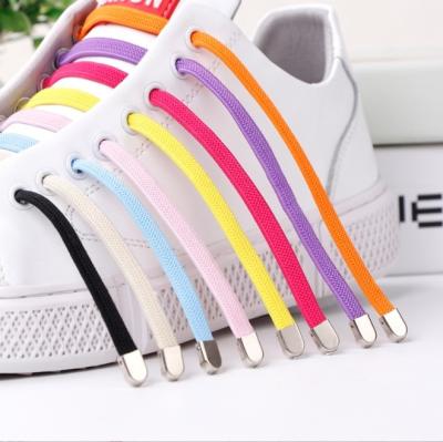 China Wholesale Fashion Free Elastic Lazy Color Buckle Flat Lace Women's Lace Men's And Women's Flat Lace for sale