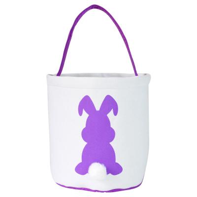 China Cute Wholesale Cute Cotton And Canvas Reusable Easter Packaging Easter Bunny Pails for sale