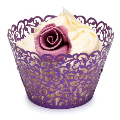 China Cake Paper Border Cavity Rattan Cup Lace Disposable Cake Box for sale