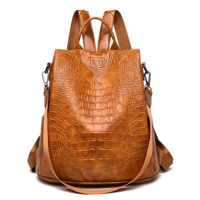 China FS8869 2021 New Custom Made Black Girls PU Leather Backpack Anti-theft Fake Leather Backpack OEM Women's Bags for sale