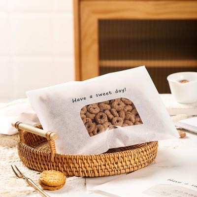 China WUJIANG Envelope Bags Biodegradable Transparent Cotton Paper Biscuit Packaging Bags for sale