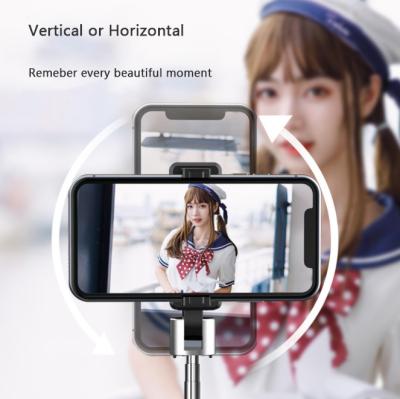 China DropshipSelfie Fold Stick Tripod with Fill Light Phone Tripod Holder with Wireless Remote Control and 360 Rotation for Smart Phone Gopro for sale