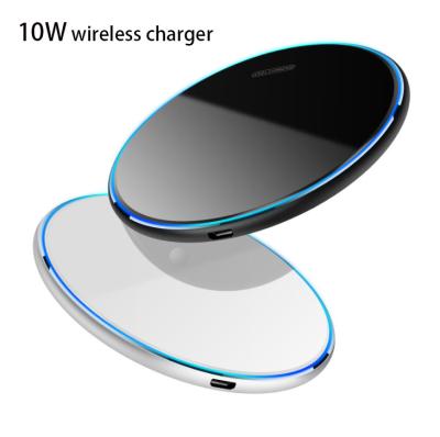 China Cell Phone Offline Hot Sale! ! factory custom wireless charger 10w white custom logo Qi certified adapter charger for sale