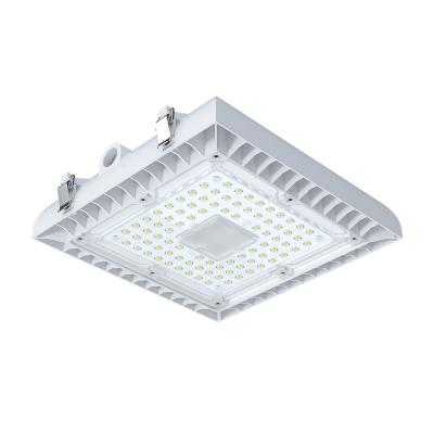 China WAREHOUSE Square Gas Station Led Canopy Light 00-277v Led Canopy Fixtures 40w 60w 75w for sale