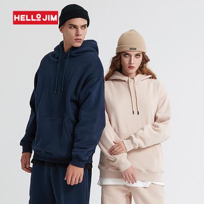 China Custom wholesale 360g fleece Anti-wrinkle inside heavy oversized hoodie for men oversized cotton heavy hoodie for sale