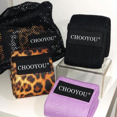 China Cheetah Print Yoga Exercise Stretch Hip Circle Resistance Band Portable Booty Bands for sale