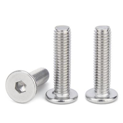 China Stainless Steel SS Bolts M2.5 M3 M4 M5 M6 M8 Flat Head Countersunk Hex Socket Allen Head Bolt for sale