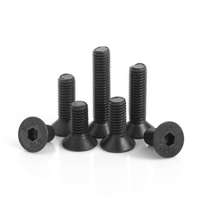 China Black Oxide Flat Head M2.5 M3 M4 M5 M6 Allen Key Bolt Hex Socket 304 Stainless Steel Head Cap Screws for sale