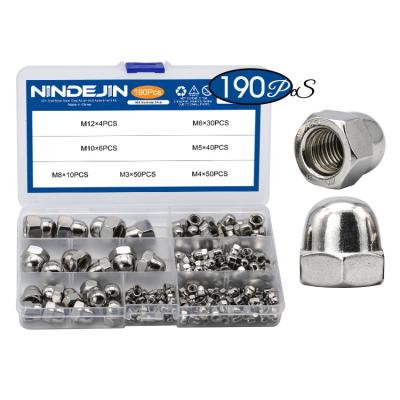 China DIN 1587 Heavy Industry Stainless Steel Hexagon Cap Nuts M3 M4 M5 M6 M8 M10 M12 Arched Hex Acorn Nut for sale